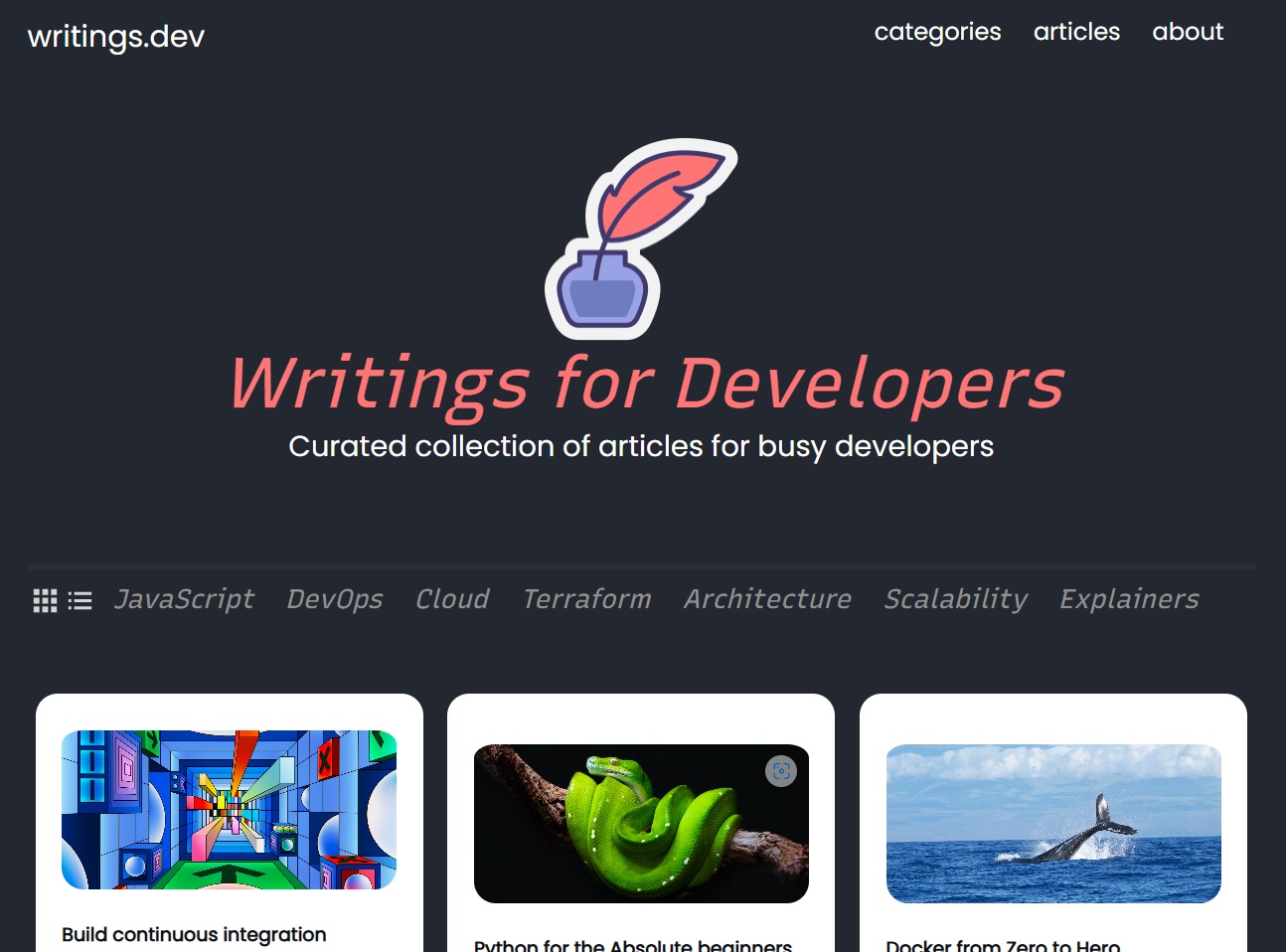 Writings Dev pic